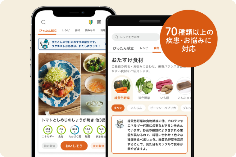 AI献立・栄養管理アプリ「おいしい健康」